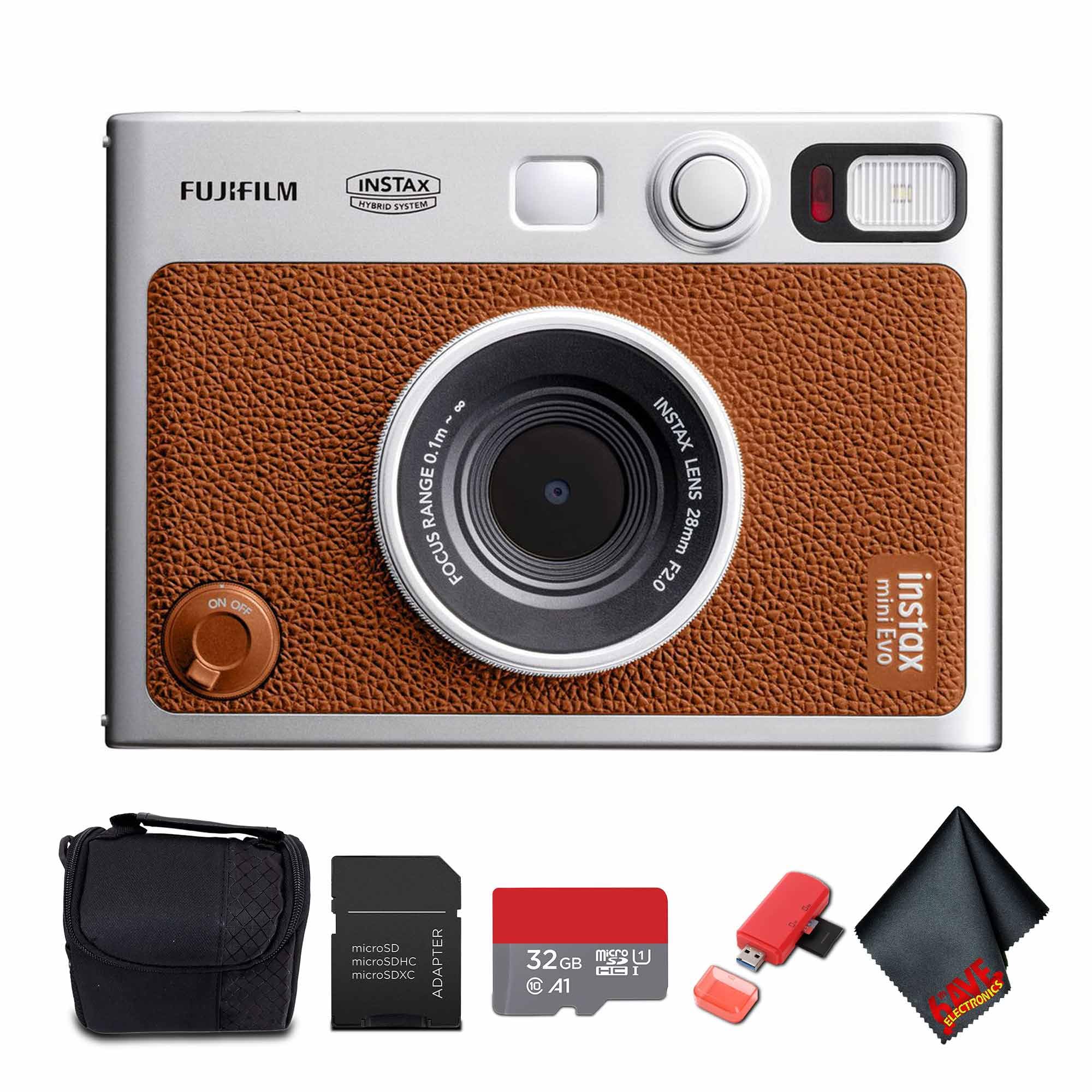 Amazon.com : FUJIFILM INSTAX MINI EVO Hybrid Instant Camera (Brown